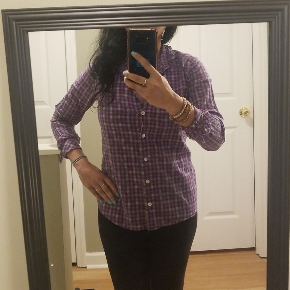 Plaid J. Crew Button Down Shirt